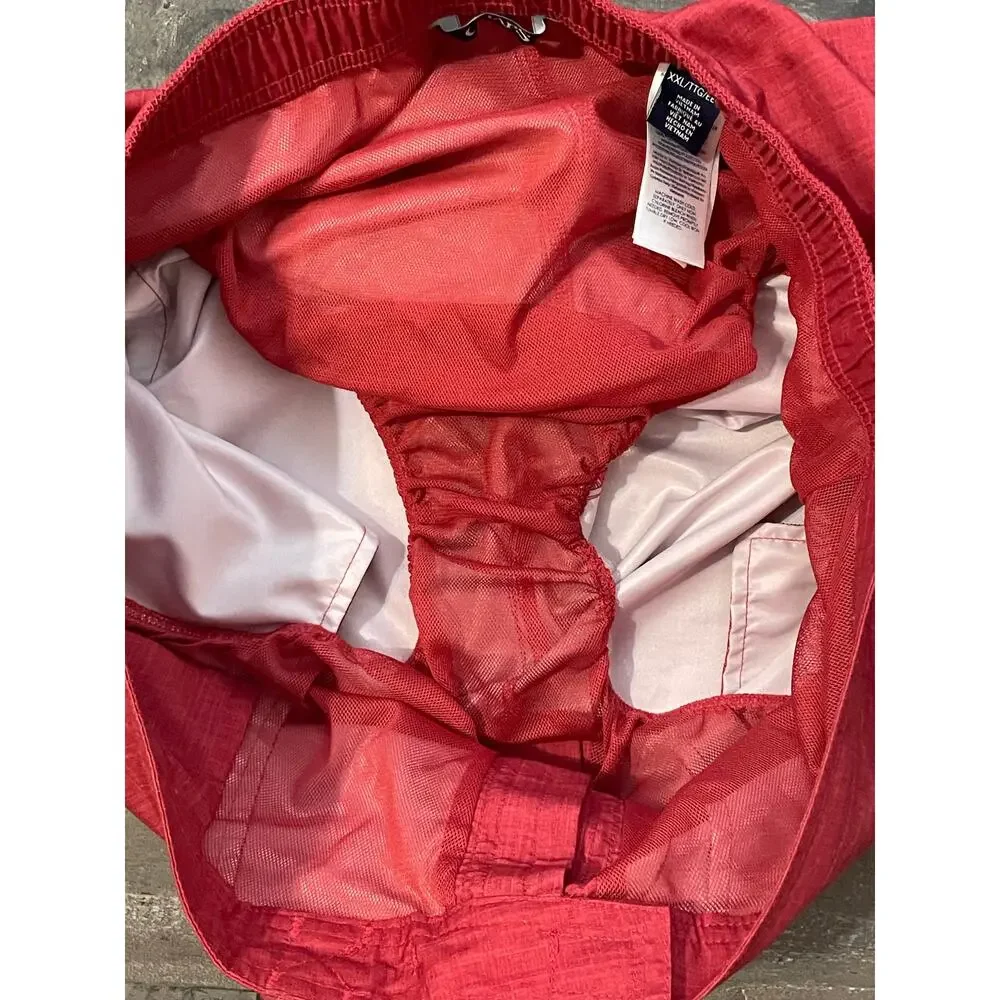 Chaps Men’s Swim Trunks Board Shorts Drawcord Waist Size XXL Red